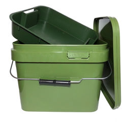 Green Square Bucket 10 Litres With Tray
